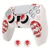 177e01c472fa4937aad8de0fcacebf6d-goods.jpeg غطاء يد تحكم PS5 – تصميم الجمجمة القوطي مع أزرار PS باللونين الأحمر والأسود