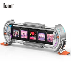 Divoom Times Gate – ساعة رقمية بأسلوب سايبربانك مع إضاءة RGB