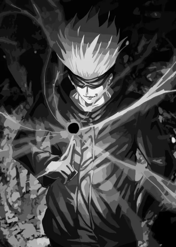 S0c32643b37d24426b069bc4861f8b404F.webp ⚡ بوستر أنمي Jujutsu Kaisen – غوجو ساتورو ضد سوكونا | لوحة فنية قماشية