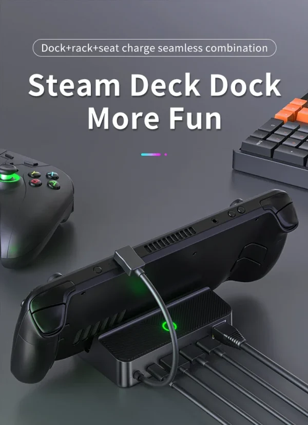 S20d0293b3a9749f2b91759d6d747729dp-2.webp محول HDMI بدقة 4K لأجهزة Steam Deck – Bracket Video Adapter & Charger Dock