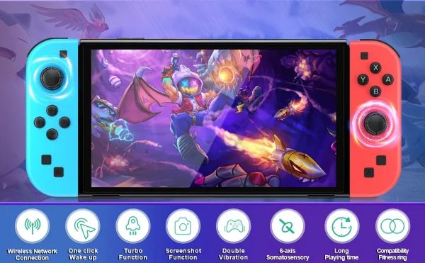 S22994fc23f924e328f84db5949d8e869V-1.webp يد تحكم لاسلكية NS Joycons – تجربة لعب واقعية مع اهتزاز وتوربو