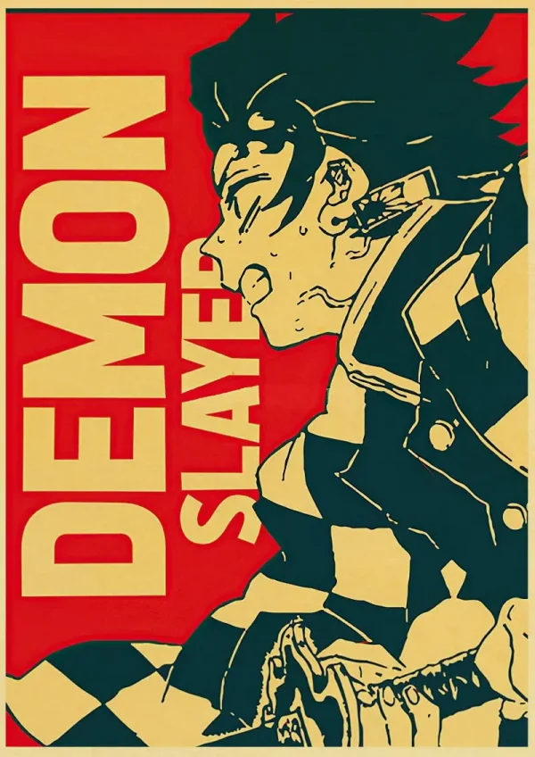 S23135f53d1674d688b704be6a3f74c19e-4.webp بوستر كانفس أنمي Demon Slayer بأسلوب ياباني كلاسيكي – ديكور جداري لغرف الأنمي والبيت