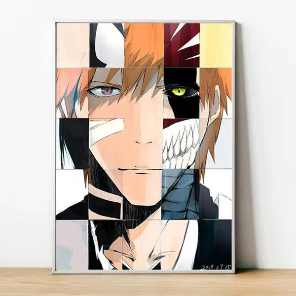 S236181f56b0c46acaa0fa0b72b29ddc7n.webp 🇸🇦 لوحة كانفاس أنمي BLEACH – ديكور حديث لغرفة المعيشة