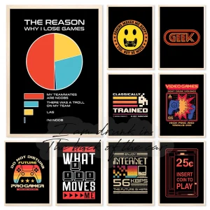 Abstract Gaming Player Canvas – لوحة جدارية فنية بتصميم جيمر تجريدي