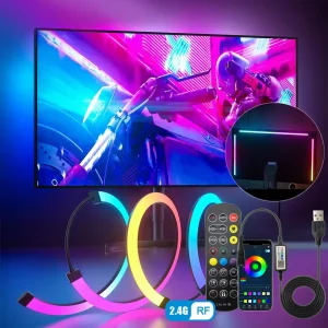 S23de996551354e14b6cea720f07f4b55Z-1.webp RGBIC Gaming Lights Strip – إضاءة RGB ذكية لمكتك وغرفة الألعاب