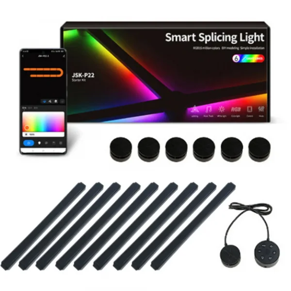 S25603581f138443a82a54be310bd22aaq-2.webp Splicing Light RGB – إضاءة ذكية جدارية بتقنية الصوت وDIY