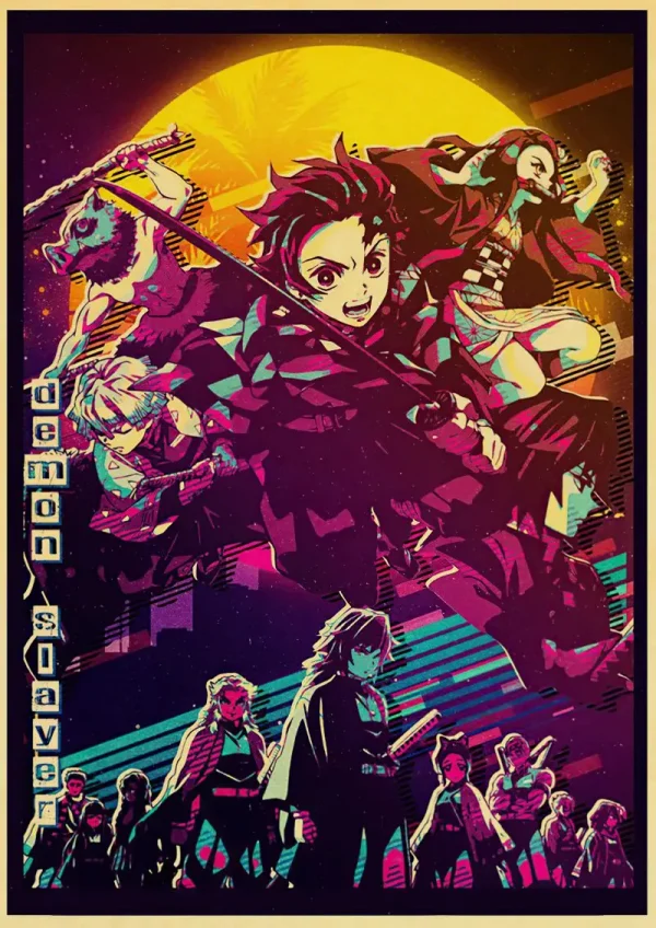 S299f9dc442c945779ed6c81c56340fc8c-4.webp بوستر كانفس أنمي Demon Slayer بأسلوب ياباني كلاسيكي – ديكور جداري لغرف الأنمي والبيت