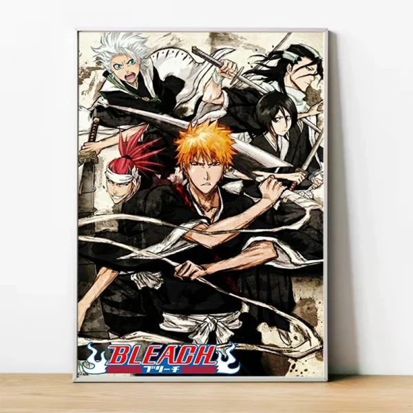 S3660d3c5d4194ff092690f191a62e90a5.webp 🇸🇦 لوحة كانفاس أنمي BLEACH – ديكور حديث لغرفة المعيشة