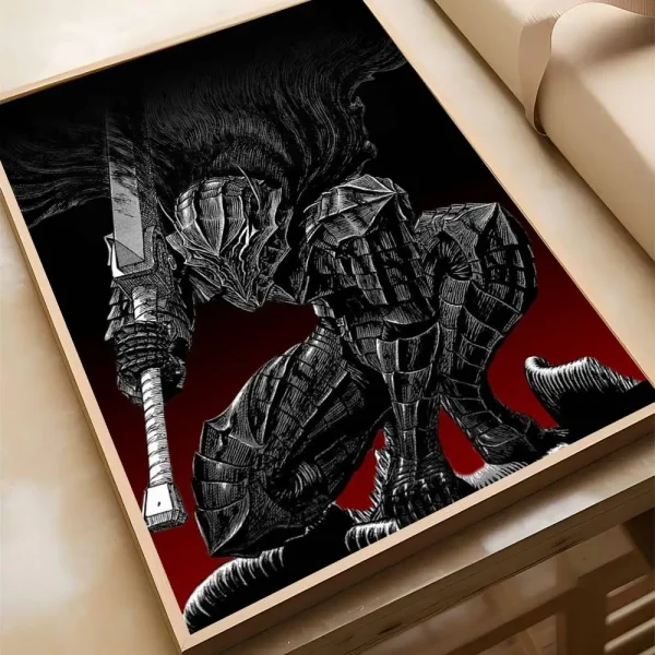 S387ee417871d490fa4f9a3d8d5d645afV-2.webp بوستر أنمي Berserk – ملصق جداري مقاوم للماء