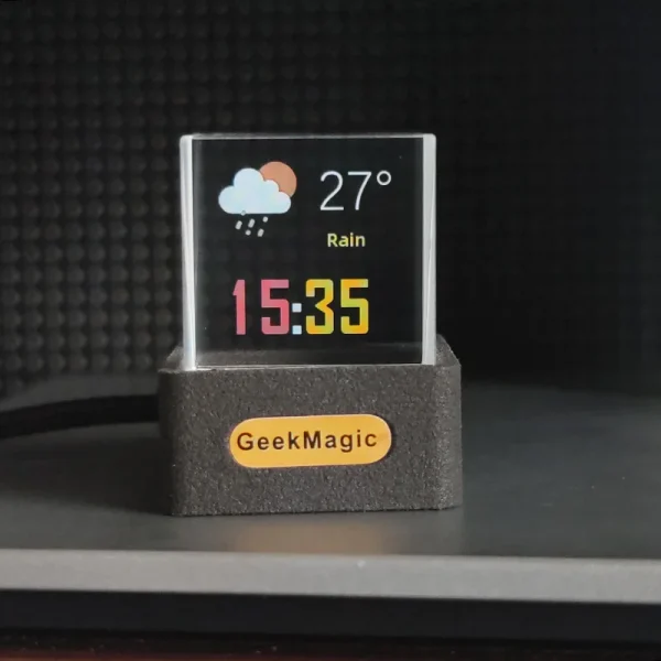 S3ee9b1eceaec4858a0b3dadffde4b01bl-1.webp GeekMagic HelloCubic-Lite — ساعة رقمية ذكية بتصميم هولوجرافي