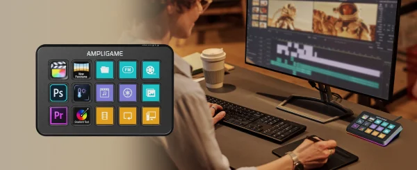 S42e346a2059b4655ba96138507e72f56p-1.webp FIFINE D6 Mini Keyboard – لوحة ماكرو احترافية بـ 15 زر مخصص