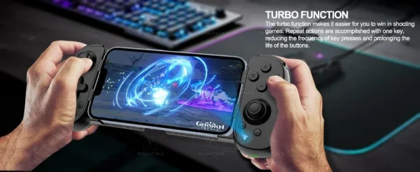 S4f63e5f4a00f4fb182f342e0f59ba58bE.webp ذراع تحكم للألعاب المحمولة بتقنية هال إفكت + اهتزاز مزدوج (لاسلكي بلوتوث)