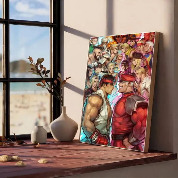 S5247a39761a54854b5d64d627c99f90fB.webp بوستر أنمي Street Fighter الكلاسيكي – تصميم أيقوني لمحبي الألعاب!