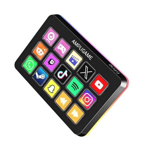 S52a34238aa0d47939a55dde111521b0aa-2.webp FIFINE D6 Mini Keyboard – لوحة ماكرو احترافية بـ 15 زر مخصص