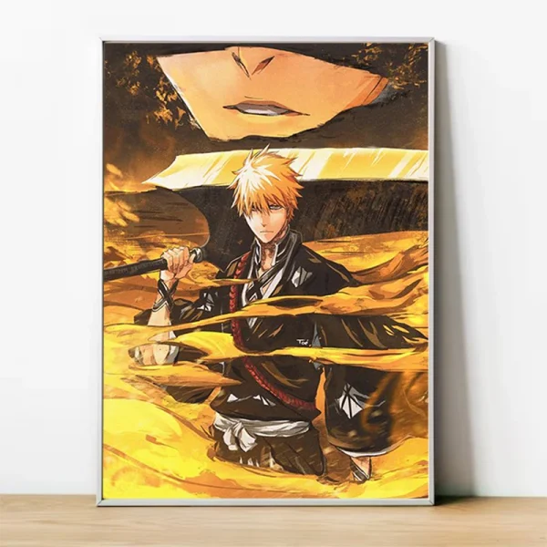 S53caccc728d44aeeacd8a5c316ef586cj.webp 🇸🇦 لوحة كانفاس أنمي BLEACH – ديكور حديث لغرفة المعيشة