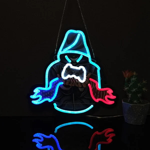 S5ae2bd78b8cb4984bfae79eebb6aa582u-4.webp Game Controller Neon Sign – إضاءة LED لغرفة الجيمرز