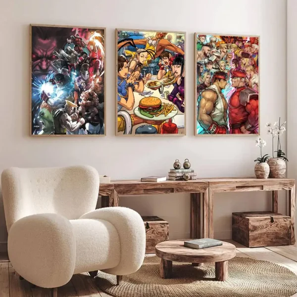 S5cf27eeb7417416591748395766a5933e.webp بوستر أنمي Street Fighter الكلاسيكي – تصميم أيقوني لمحبي الألعاب!