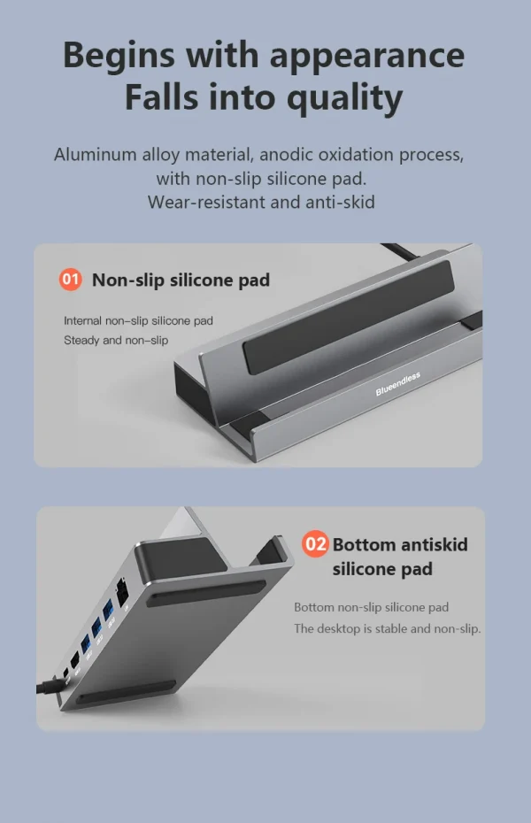 S62805f55ccfc41e5bc8a8bee2a7a5d5cw.webp قاعدة توصيل عمودية 6 في 1 لأجهزة الألعاب المحمولة