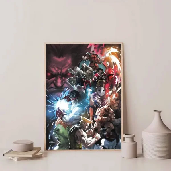 S62e2205d73ce4c74ac62cb5bd49a6889w.webp بوستر أنمي Street Fighter الكلاسيكي – تصميم أيقوني لمحبي الألعاب!