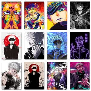 S6a4edb858936444c995c5766960563ff0.webp ⚡ بوستر أنمي Jujutsu Kaisen – غوجو ساتورو ضد سوكونا | لوحة فنية قماشية