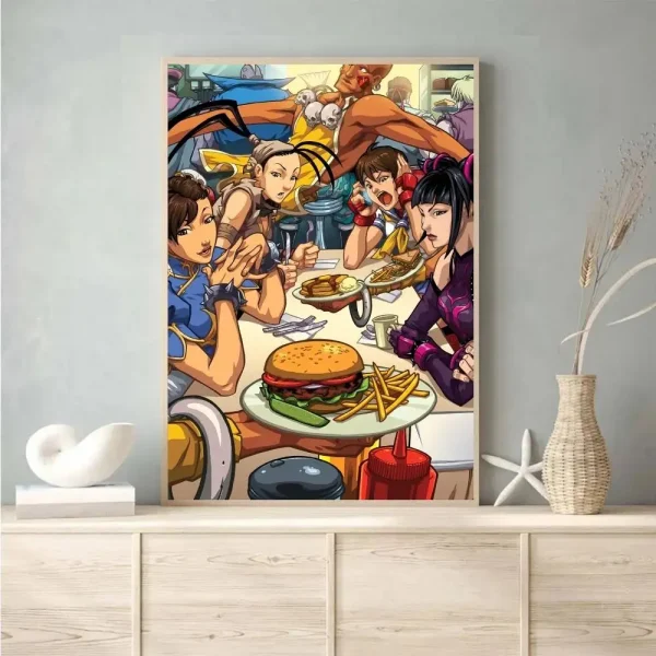 S71fd5737a4404b9da91d9d8381bd30cc9.webp بوستر أنمي Street Fighter الكلاسيكي – تصميم أيقوني لمحبي الألعاب!