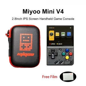 S796978a2ba50449da645e95a8f088d69o.webp 🇸🇦 جهاز ألعاب محمول Miyoo Mini V4 – شاشة IPS 2.8 بوصة | ألعاب رترو متعددة