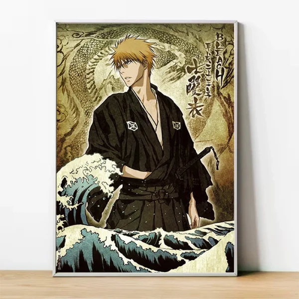 S8319d7d5da6543e9a934ac10cc0c472db.webp 🇸🇦 لوحة كانفاس أنمي BLEACH – ديكور حديث لغرفة المعيشة