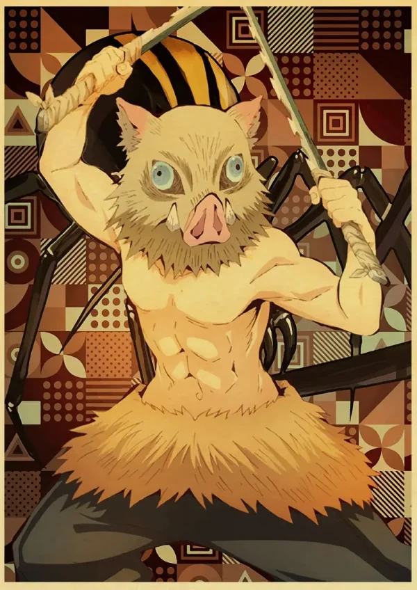 S8357fac6e4cf471ebe1c6320e68f8851o-4.webp بوستر كانفس أنمي Demon Slayer بأسلوب ياباني كلاسيكي – ديكور جداري لغرف الأنمي والبيت