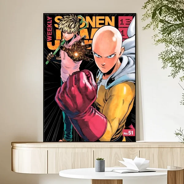 S895d1c7dbac44bd9b28fd828537646e5W-2.webp One Punch Man – PVC Anime Wall Poster
