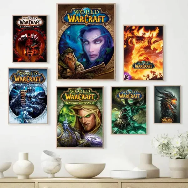 S9368566272f74ef29f89ccc0f5f12655m-2.webp 🎮 بوستر World of Warcraft – ديكور جداري لعشاق الألعاب الأسطورية ⚔️