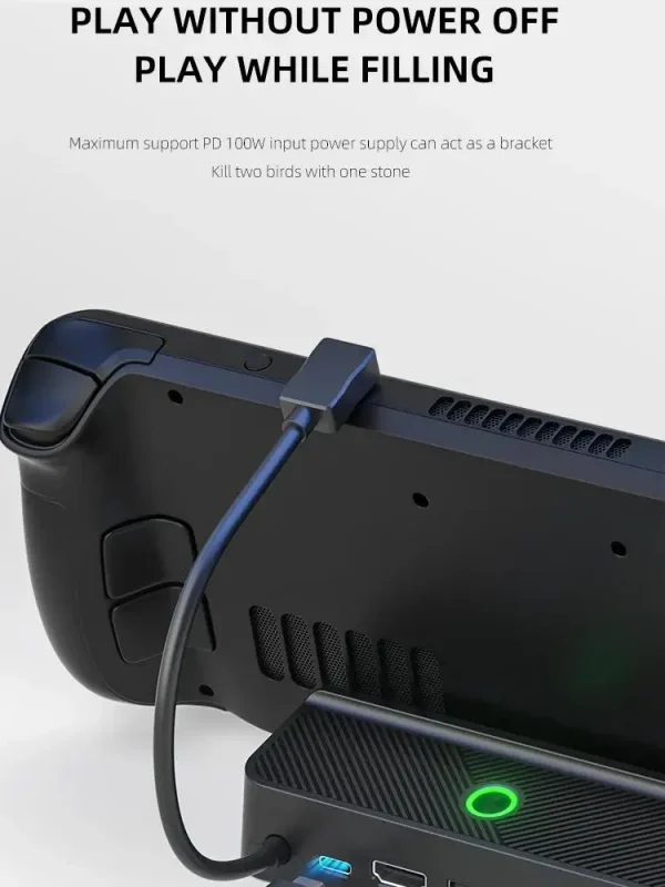 Sa05fabca72984fb69c16b548e5fd536aU-2.webp محول HDMI بدقة 4K لأجهزة Steam Deck – Bracket Video Adapter & Charger Dock