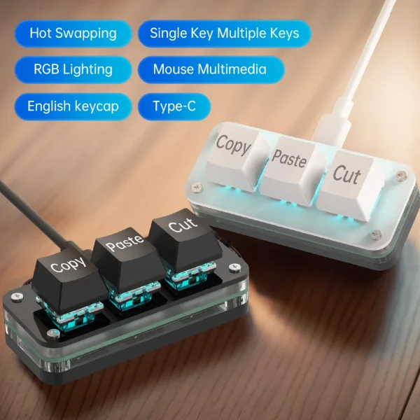 Sa460e494dbaa42aa969607238ba22cecP-1.webp 3-Key RGB Macro Pad – مفاتيح سحرية للتحكم السريع!