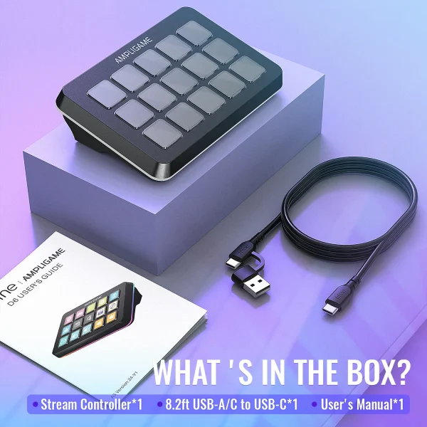 Sa8c933f7b35742799d5bc9cf03f9f117R-1.webp FIFINE D6 Mini Keyboard – لوحة ماكرو احترافية بـ 15 زر مخصص