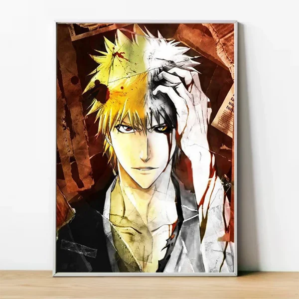 Sb1d7cdcf08de4ee3a8e09fa54397a4caH.webp 🇸🇦 لوحة كانفاس أنمي BLEACH – ديكور حديث لغرفة المعيشة