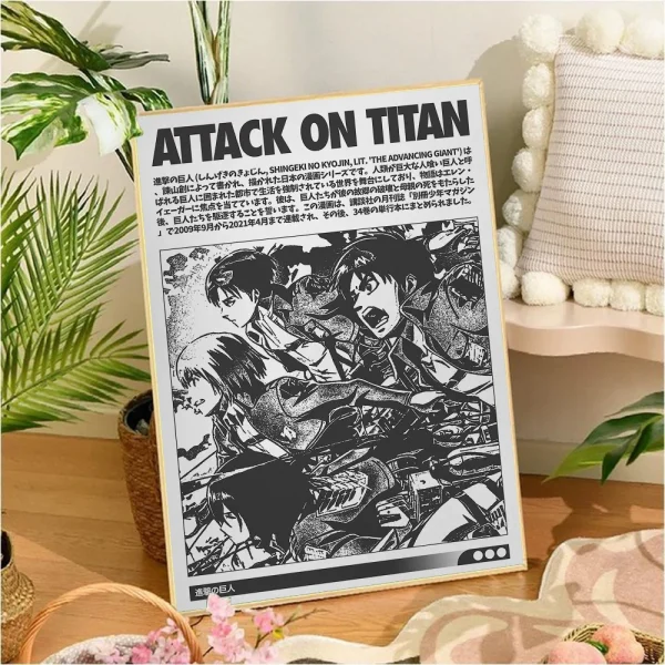 Sb8bfa4d7ab154cb8a77039a3e7796c1cQ-1.webp بوستر أنمي Attack on Titans – ملصق قابل للصق والديكور