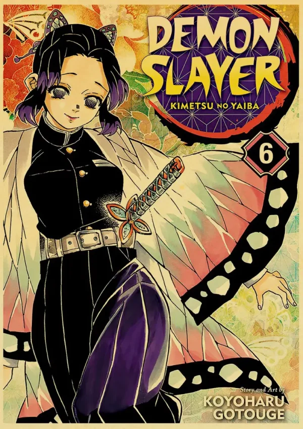 Sbbfea81fc47841efb2a23690fc9df01fw-4.webp بوستر كانفس أنمي Demon Slayer بأسلوب ياباني كلاسيكي – ديكور جداري لغرف الأنمي والبيت