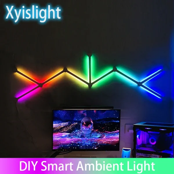 Sbe1df306081c47898397892810bf1d4ai-1.webp Splicing Light RGB – إضاءة ذكية جدارية بتقنية الصوت وDIY