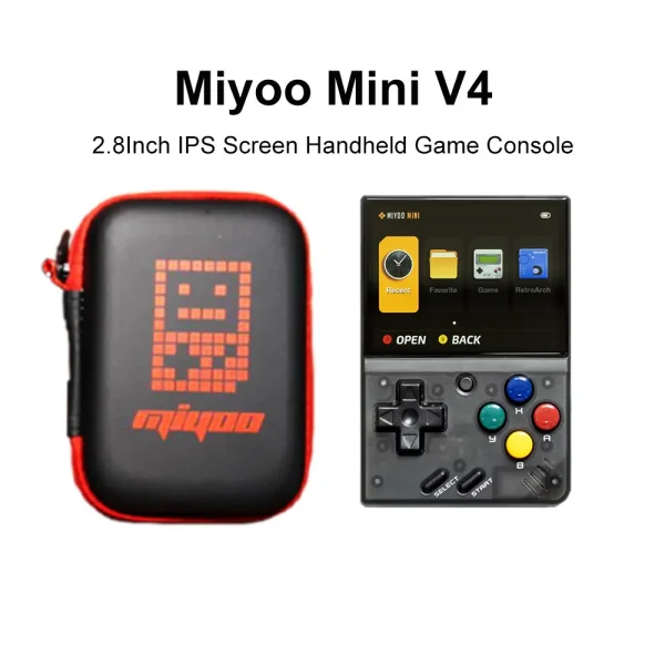 Sc349a369bce94ad4983196b434376827r.webp 🇸🇦 جهاز ألعاب محمول Miyoo Mini V4 – شاشة IPS 2.8 بوصة | ألعاب رترو متعددة