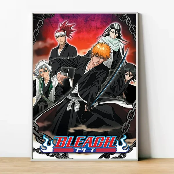 Sc5760fde34eb4221ade7c29d875a2485v.webp 🇸🇦 لوحة كانفاس أنمي BLEACH – ديكور حديث لغرفة المعيشة