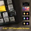 Sc70ab352817b4138bfc4c17f7e75ab9ee-1.webp لوحة مفاتيح الألعاب ميكانيكية لاسلكية/سلكية مع شاشة TFT وRGB