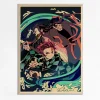 Sce2549ff5fe64b069f6bf8fe431d7478r-2.webp بوستر كانفس أنمي Demon Slayer بأسلوب ياباني كلاسيكي – ديكور جداري لغرف الأنمي والبيت