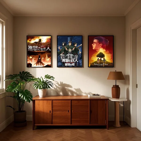 Sced562cf5a42460297ac3688070292e35-2.webp بوستر أنمي Attack on Titan – تصميم فني جمالي مقاوم للماء (لاصق PVC)