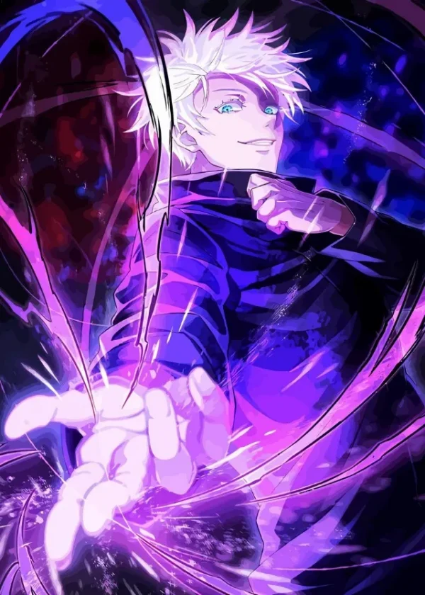 Scf1d6e9b42b84947b153d7cee087dff8k.webp ⚡ بوستر أنمي Jujutsu Kaisen – غوجو ساتورو ضد سوكونا | لوحة فنية قماشية