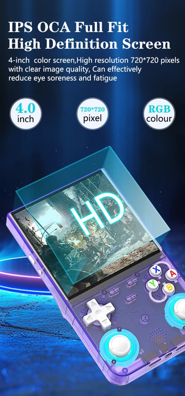 Sd07ef6f9645d411785e18f1c8bd8951aO-1.webp R36 Ultra Console Portable Retro Game 4‘’ IPS Screen Handheld Game Players Emulator Pocket Video Player 64G/128G 20000+ Games