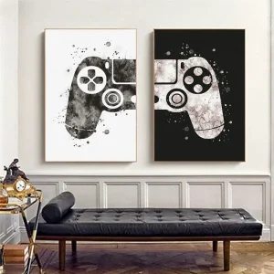 Sd2519854ebf3443ebb6246638a17d9005-2.webp Gaming Room Canvas – لوحة جدارية لغرفة الألعاب