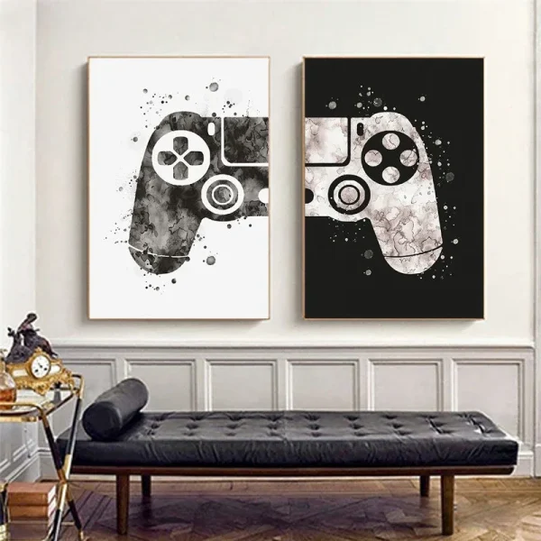 Sd2519854ebf3443ebb6246638a17d9005-2.webp Gaming Room Canvas – لوحة جدارية لغرفة الألعاب