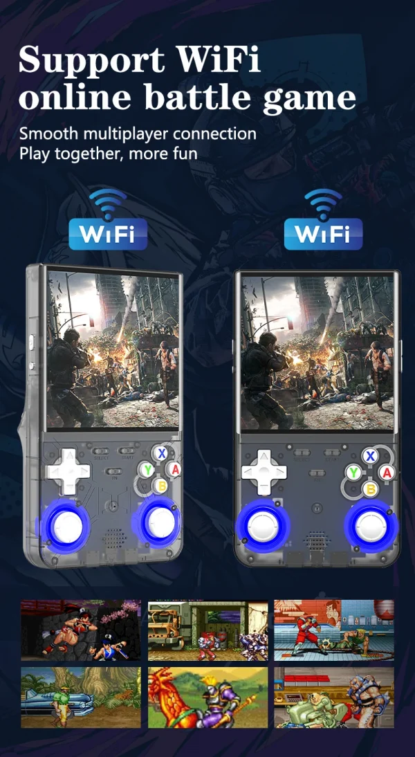 Sd884f9ddcc1f4d7fabf50dd170be694b9-1.webp R36 Ultra Console Portable Retro Game 4‘’ IPS Screen Handheld Game Players Emulator Pocket Video Player 64G/128G 20000+ Games