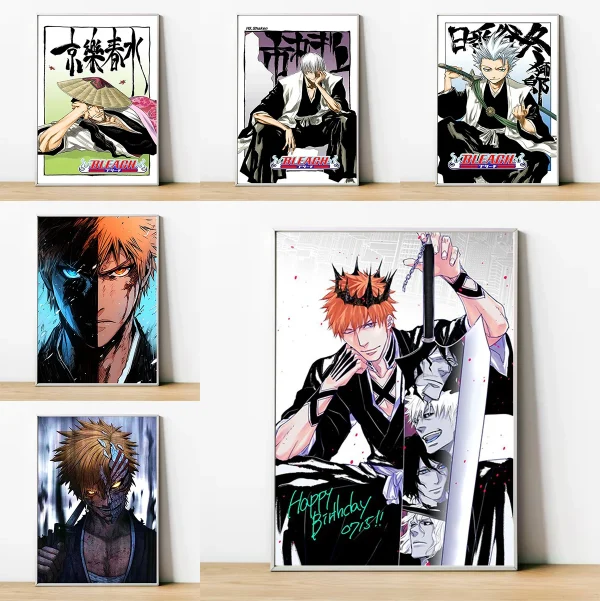 Sd9421d58a2ab4a76bbc949738bb44ec4g.webp 🇸🇦 لوحة كانفاس أنمي BLEACH – ديكور حديث لغرفة المعيشة