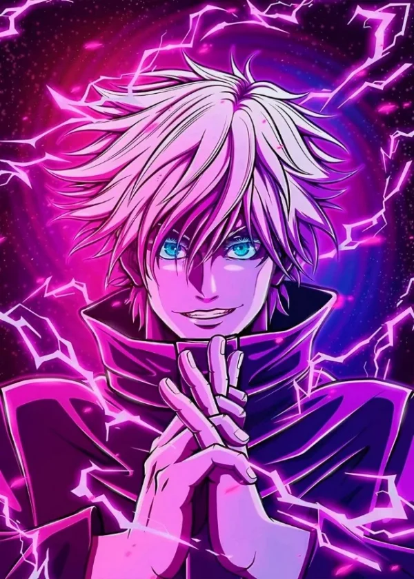 Sdd989a2085dd46eea2e117cd349b9ebf1.webp ⚡ بوستر أنمي Jujutsu Kaisen – غوجو ساتورو ضد سوكونا | لوحة فنية قماشية