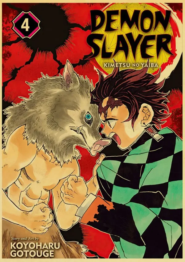 Sddce749735ba4b79ab119bc09dcc976b7-4.webp بوستر كانفس أنمي Demon Slayer بأسلوب ياباني كلاسيكي – ديكور جداري لغرف الأنمي والبيت